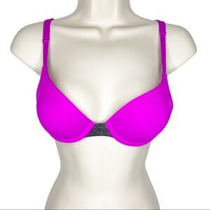 PINK Victoria Secret Everywhere Push Up Hot Pink Bra 34A